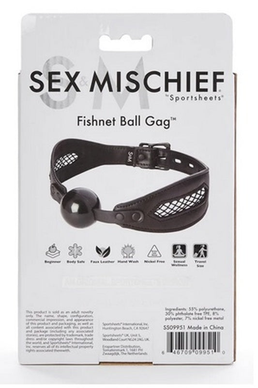 Sportsheets Fishnet Ball Gag Bondage Gags and Bits