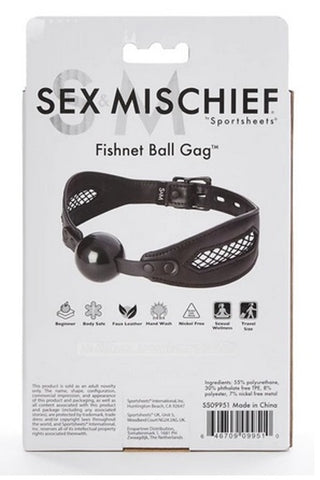 Sportsheets Fishnet Ball Gag - Bondage Gags and Bits