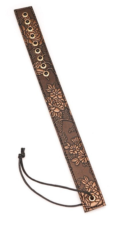 Brown Floral Print Paddle - Paddles And Slappers