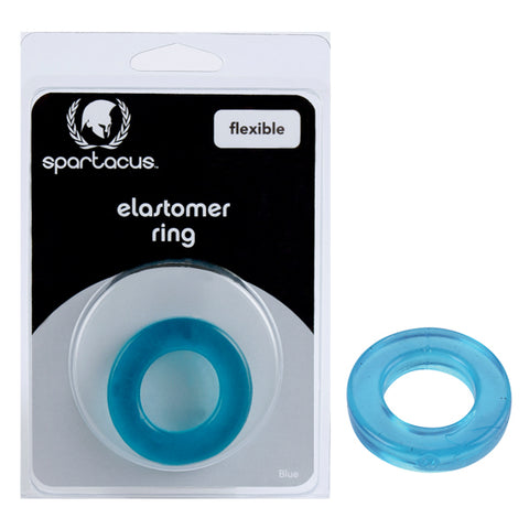 Spartacus Metro Elastomer Stretchy Cock Ring Blue - Stretchy Cock Rings