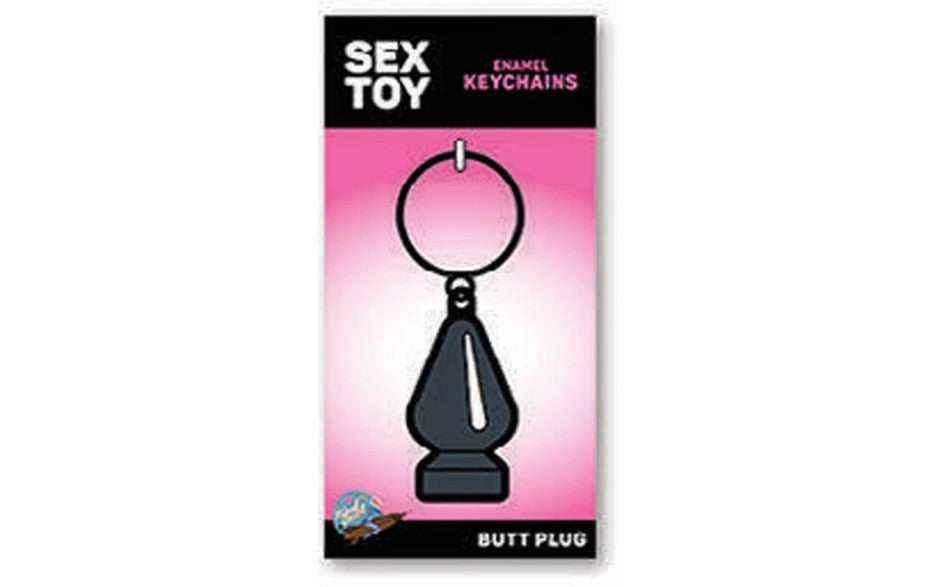 Wood Rocket Butt Plug Shape Novelty Keychain Grey Party Gifts and Novelties