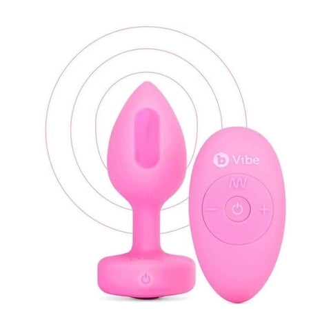 Luxurious Remote-Controlled Vibrating Heart Plug by B-Vibe - Butt Plugs