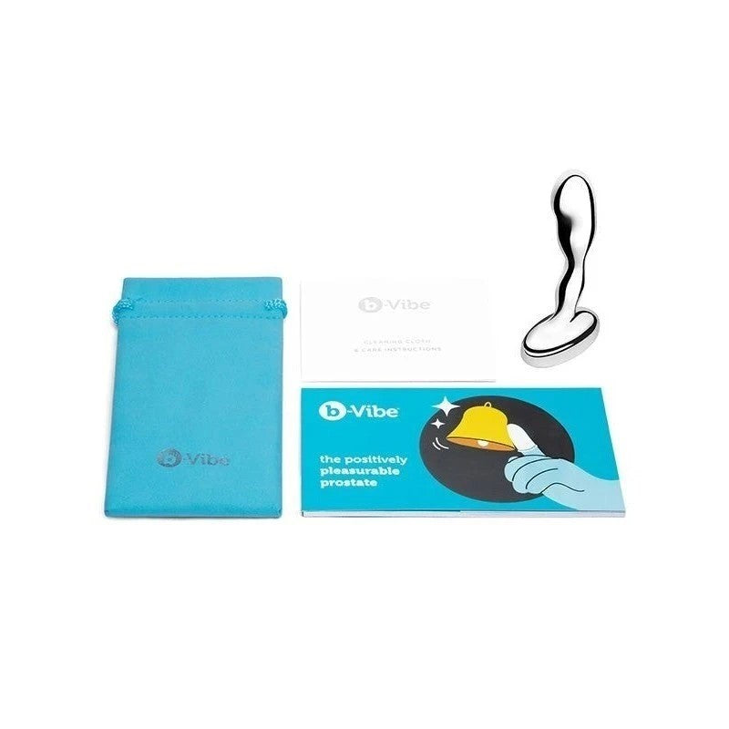 B-Vibe Stainless Steel Prostate Stimulator - Targeted Pleasure, Intense Sensations Prostate Toys