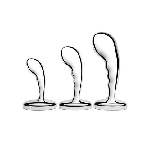 Premium Prostate Pleasure - B-Vibe Stainless Steel Plug Set - Prostate Toys