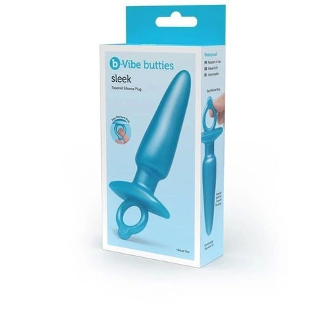 B-Vibe Sleek Tapered Silicone Anal Plug - Comfortable and Secure Play - Butt Plugs