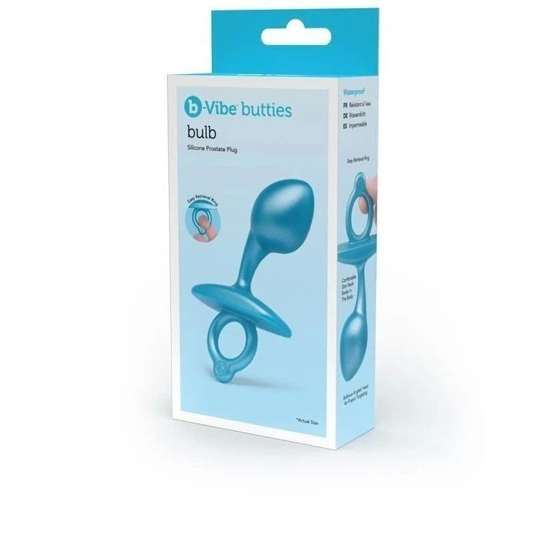 B-Vibe Bulb Silicone Prostate Massager - Targeted Stimulation for Enhanced Comfort Butt Plugs
