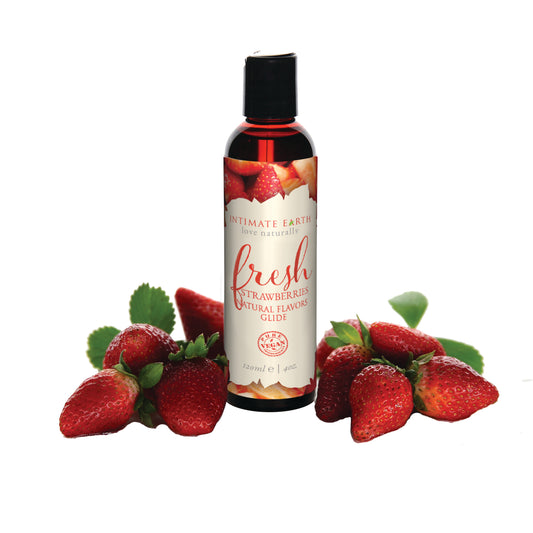 Intimate Earth Fresh Strawberries Natural Flavors Glide 60ml - Water Based Lubes