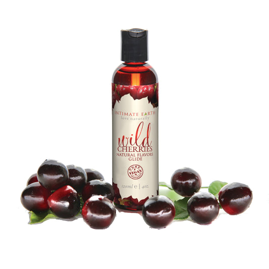 Intimate Earth Wild Cherries Natural Flavors Glide 120ml - Massage Oils and Lubricants