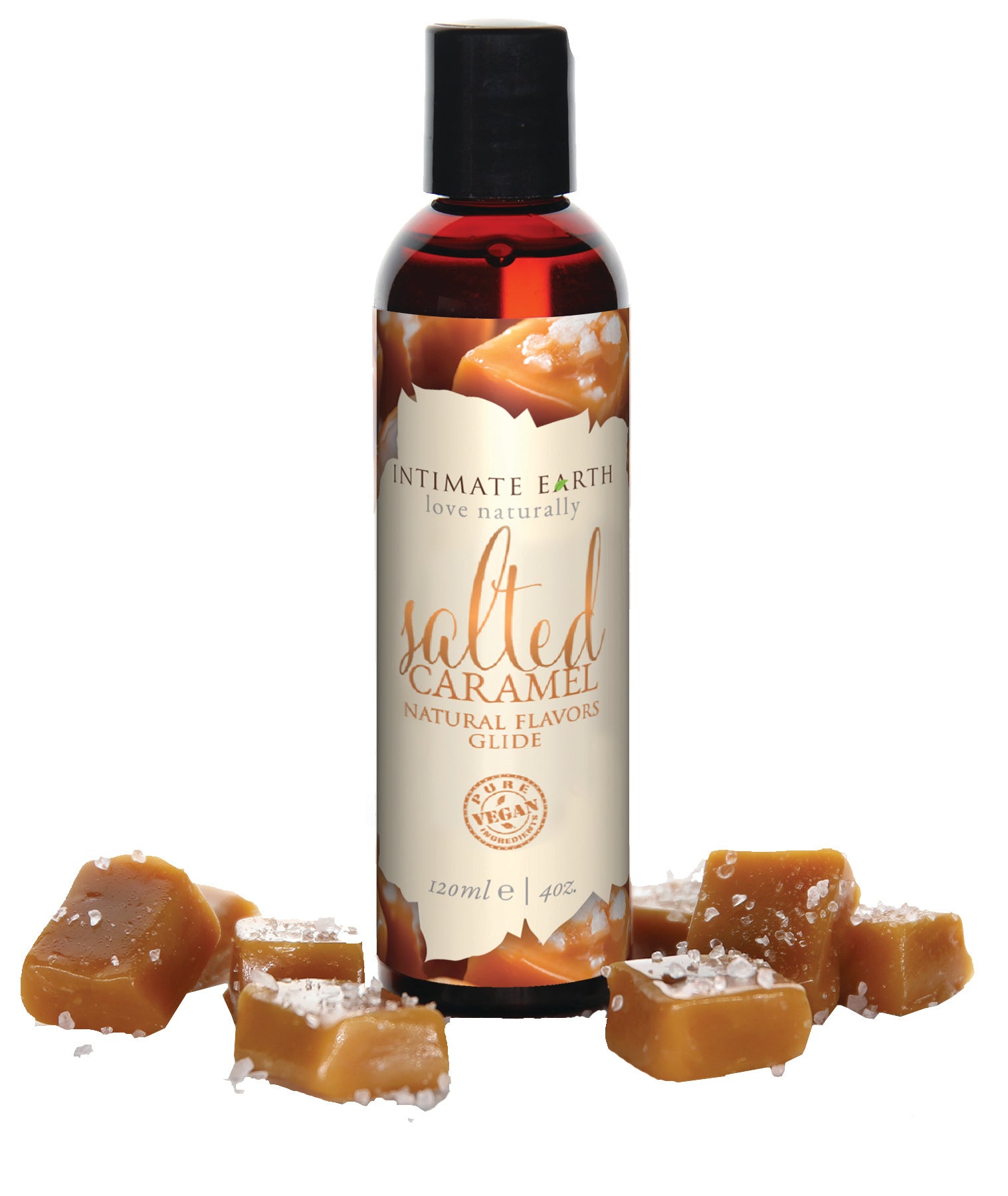 Intimate Earth Salted Caramel Natural Flavors Glide 60ml Water Based Lubes