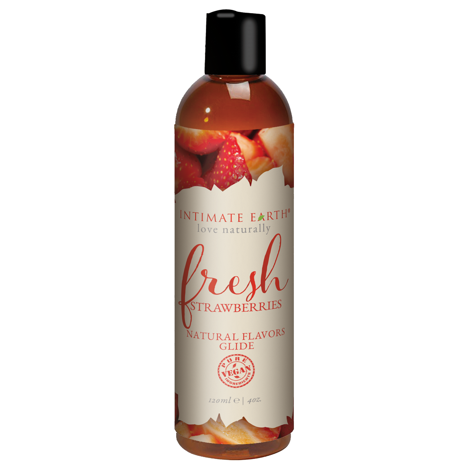 Intimate Earth Fresh Strawberries Natural Flavors Glide 60ml Water Based Lubes