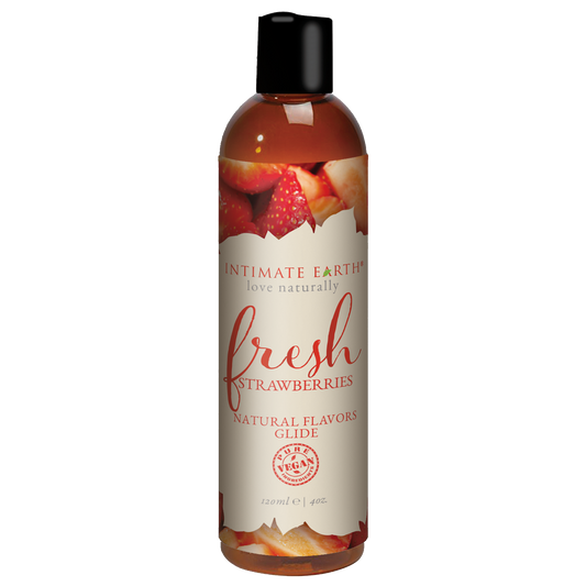 Intimate Earth Fresh Strawberries Natural Flavors Glide 60ml - Water Based Lubes