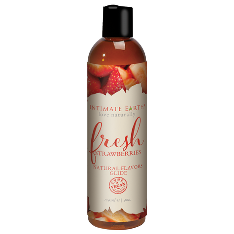 Intimate Earth Fresh Strawberries Natural Flavors Glide 60ml - Water Based Lubes