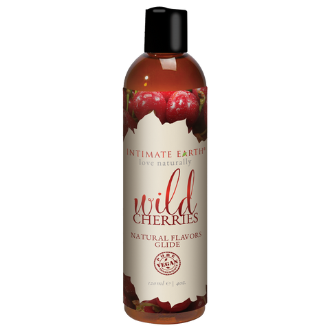 Intimate Earth Wild Cherries Natural Flavors Glide 120ml - Massage Oils and Lubricants