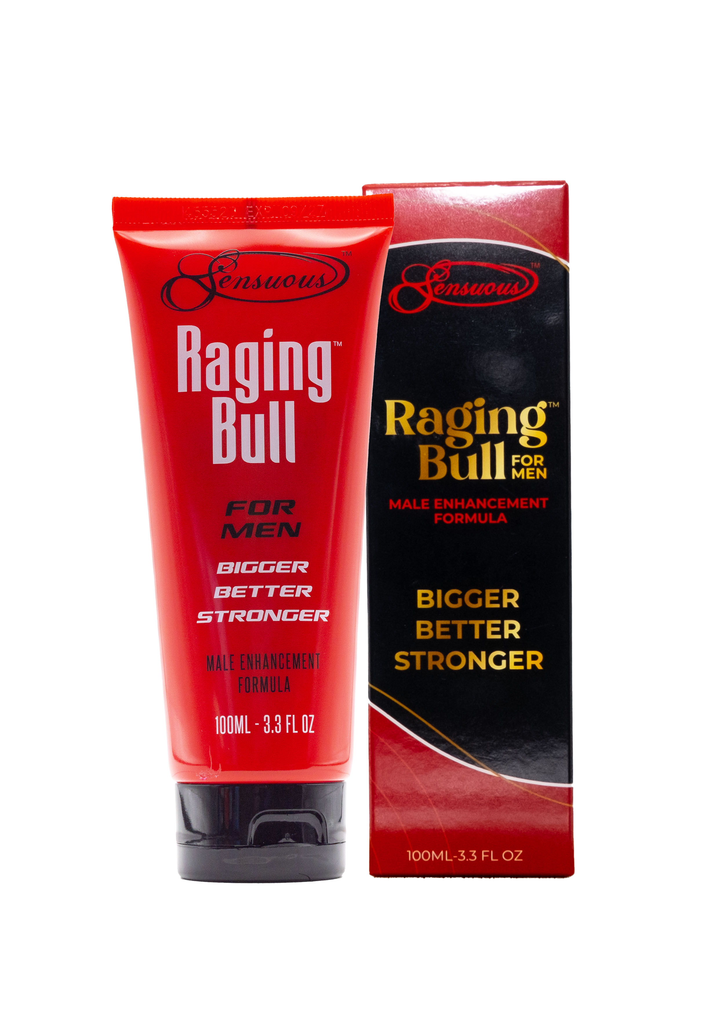 Sensuous Raging Bull Male Penis Enhancement Cream 100ml - Delay and Excite Sprays