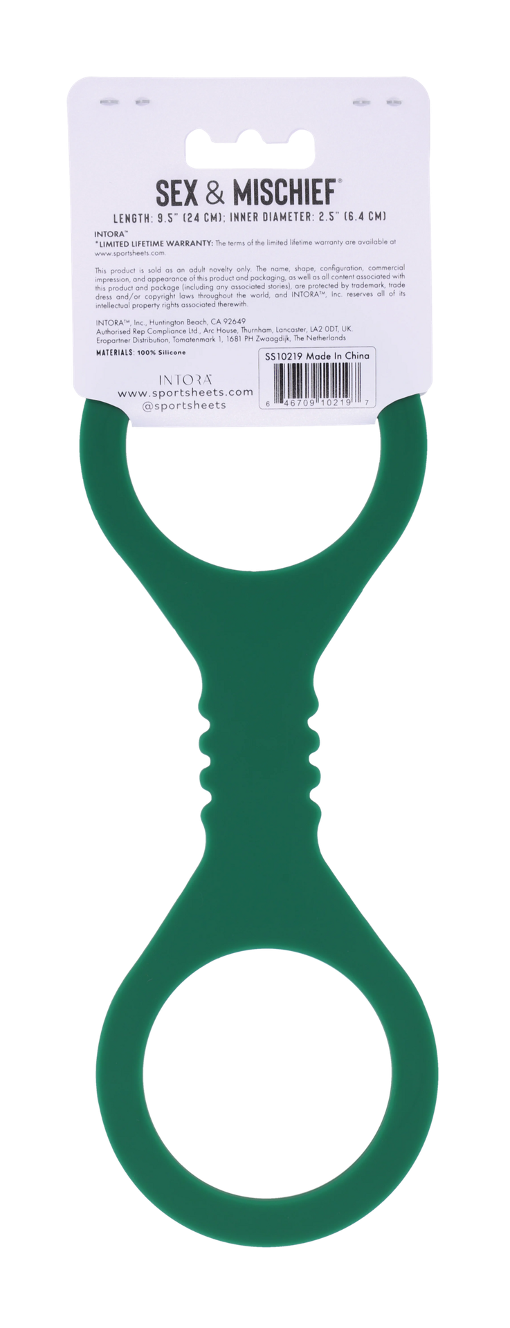 Sex & Mischief Indica Silicone Bondage Hand Cuffs Green - Cuffs And Restraints
