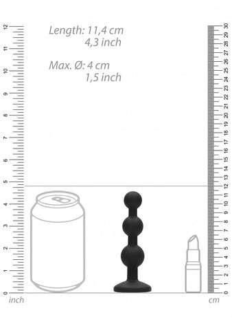 Shots Toys Silicone Butt Plug with Diamond Gem Base - Butt Plugs