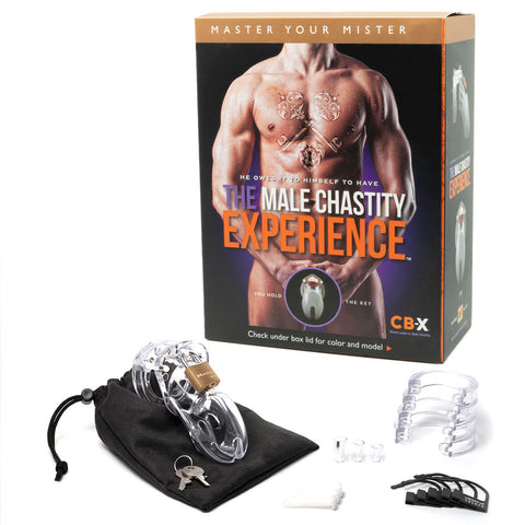 Cb-3000 Chastity Cock Cage Kit - Clear - Male Chastity