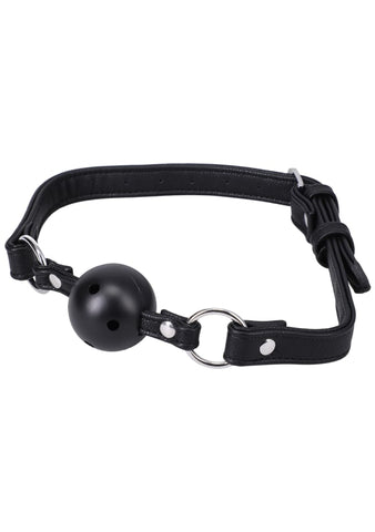 Doc Johnson BDM Play Began Leather Ball Gag In A Bag - Bondage Gags and Bits
