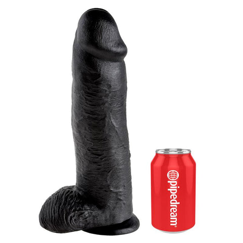 King Cock 12 Inch Suction Cup Realistic Dildo with Balls - Realistic Dildos