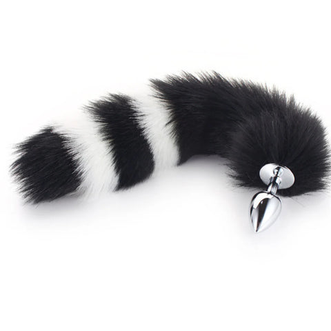 Vibrant 40cm artificial fur tail for visual allure and sensory delight. - Steel Sex Toys