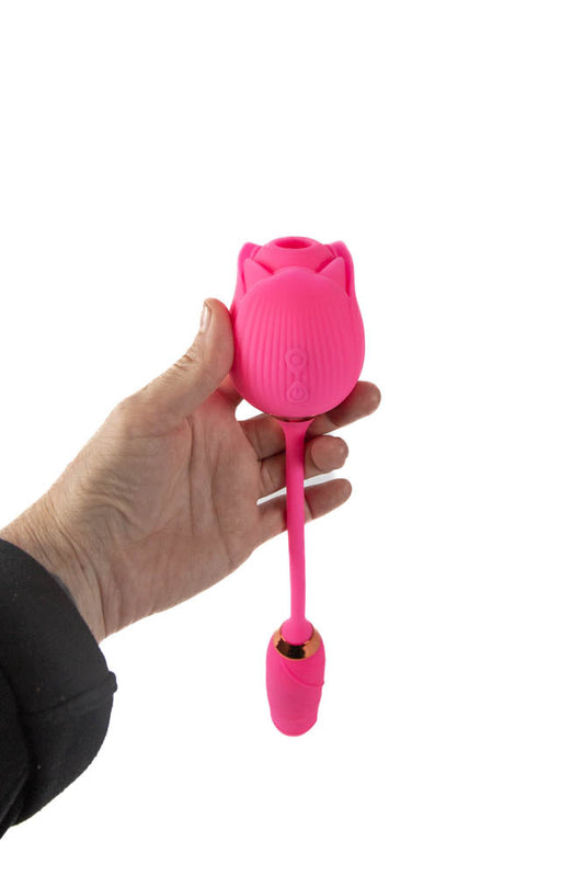 Cousins Group Pink Pussycat Thrusting Rose Vibrator Clit Ticklers and Pulsators