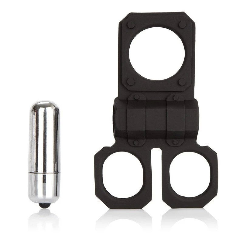 CalExotics Silicone Lovers Gear Ball Spreader Enhancer Cock Rings