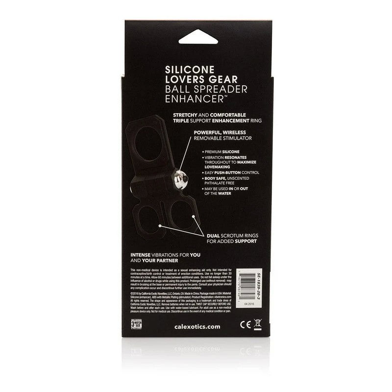 CalExotics Silicone Lovers Gear Ball Spreader Enhancer Cock Rings