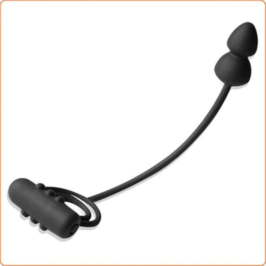 BDStyle Dual Delight - Vibrating Cock Ring and Anal Beads - Anal Beads and Balls