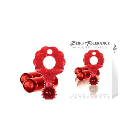 Zero Tolerance Crossbones Mighty Marble Double Bullet Cock Ring - Cock Rings