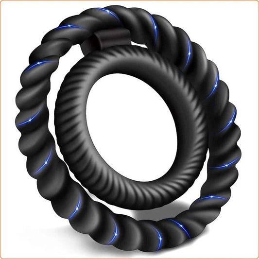 Silicone Dual Textured Penis Ring - Ball and Cock Toys