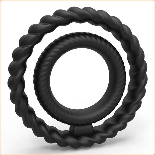 Silicone Dual Textured Penis Ring - Ball and Cock Toys