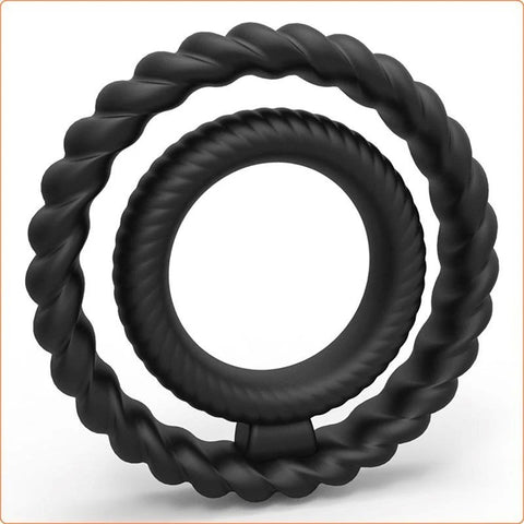 Silicone Dual Textured Penis Ring - Ball and Cock Toys