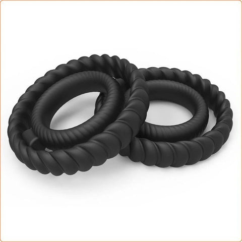 Silicone Dual Textured Penis Ring - Ball and Cock Toys