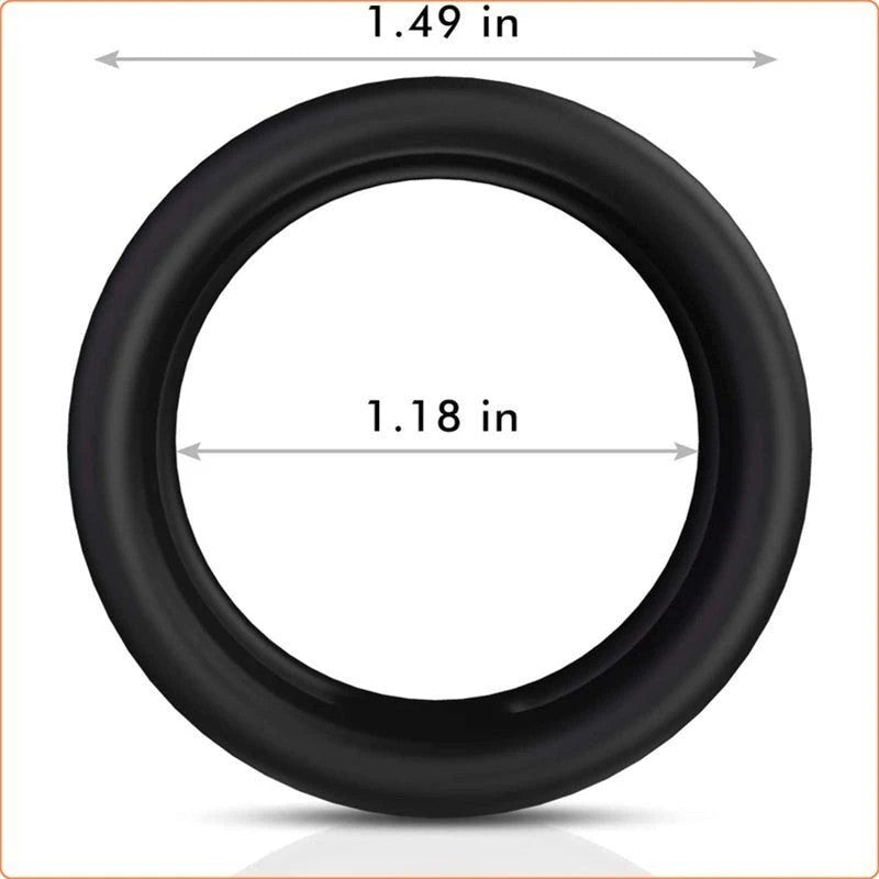 Silicone Dual Penis Ring Ball and Cock Toys