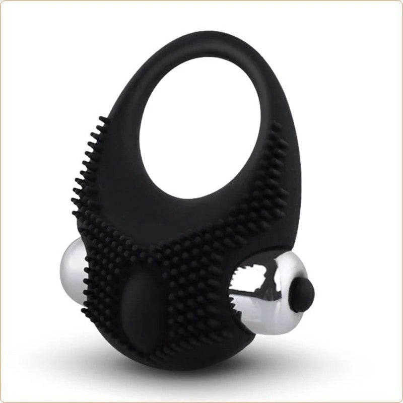 Silicone Stimulation Cock Ring Black Ball and Cock Toys