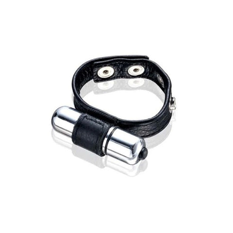 Leather Vibe Cock Ring - Vibrating Cock Rings