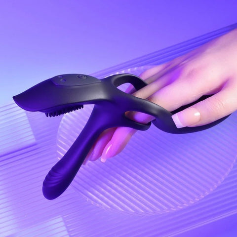 Playboy Pleasure The 3 Way Vibrating Mens Dick Ring - Vibrating Cock Rings