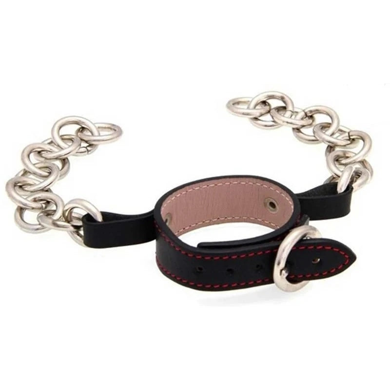 Sado Foot Job Ballring With Chains Cock Rings