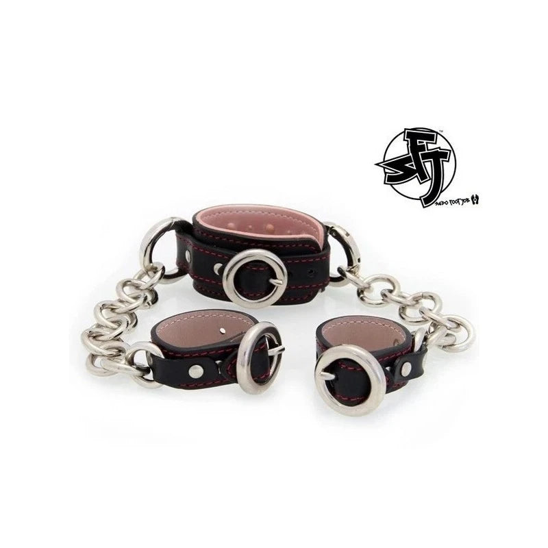 Sado Foot Job Ballring With Chains Cock Rings