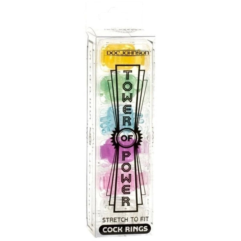 Doc Johnson Tower of Power Stretchy Cock Rings Stretchy Cock Rings