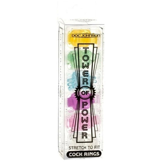 Doc Johnson Tower of Power Stretchy Cock Rings - Stretchy Cock Rings