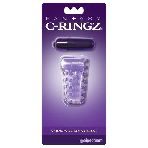 Pipedream Fantasy C-Ringz Vibrating Super Cock Sleeve - Cock Rings
