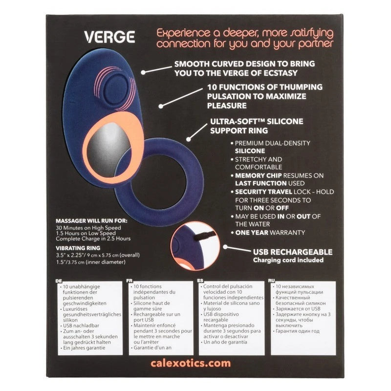 Link Up Verge Dual Stimulator Mens Cock Ring Cock Rings