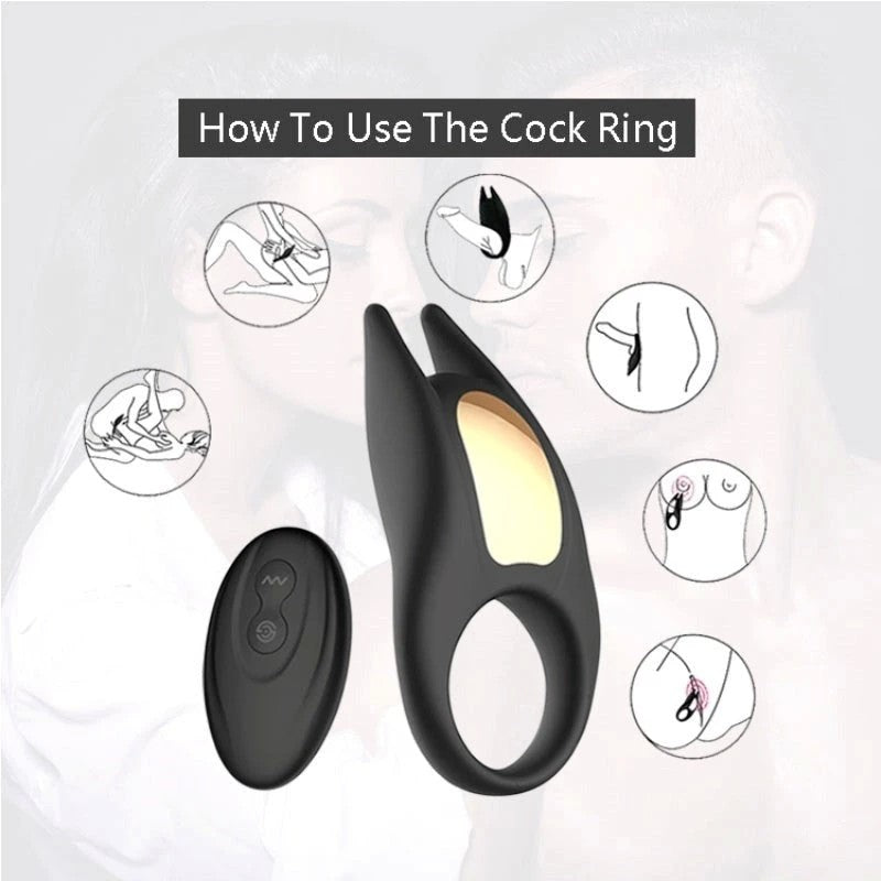 Winyi Wireless Vibrating Pleasure Ring Ball and Cock Toys