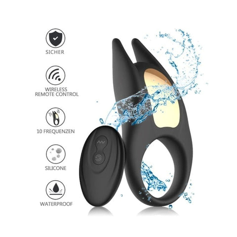 Winyi Wireless Vibrating Pleasure Ring - Ball and Cock Toys