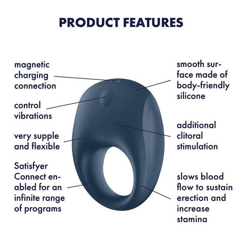 Satisfyer Strong One App Connected Penis Ring Vibrator - Cock Rings
