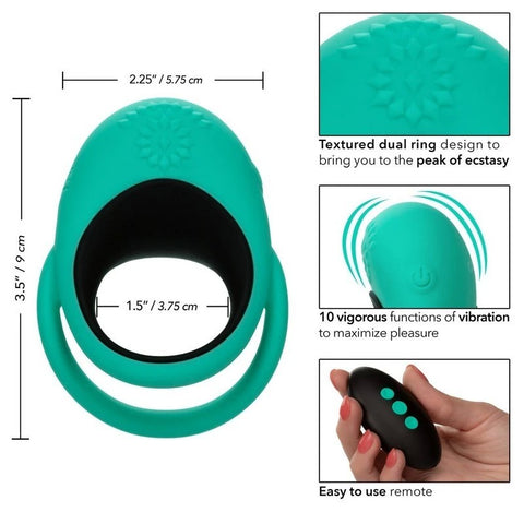 Link Up Remote Alpha Multi Functionc Cock Ring - Vibrating Cock Rings