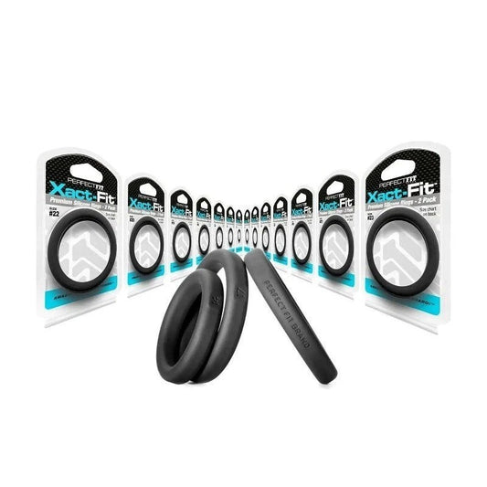 Perfect Fit Xact-Fit Rings 2 Pack - Ball and Cock Toys