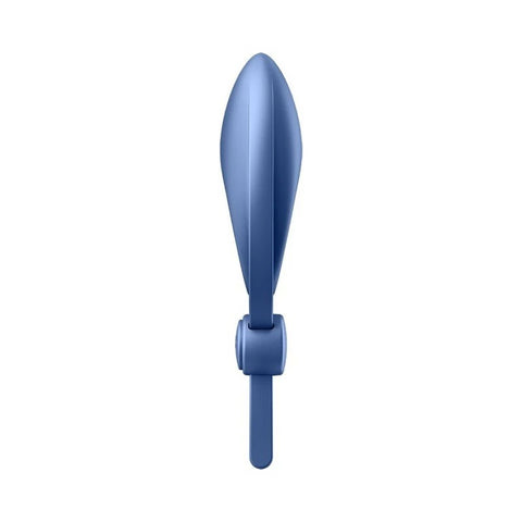 Satisfyer Sniper Waterproof Vibrating Mens Cock Ring Blue - Ball and Cock Toys