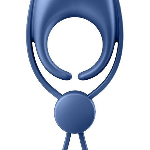 Satisfyer Sniper Waterproof Vibrating Mens Cock Ring Blue - Ball and Cock Toys